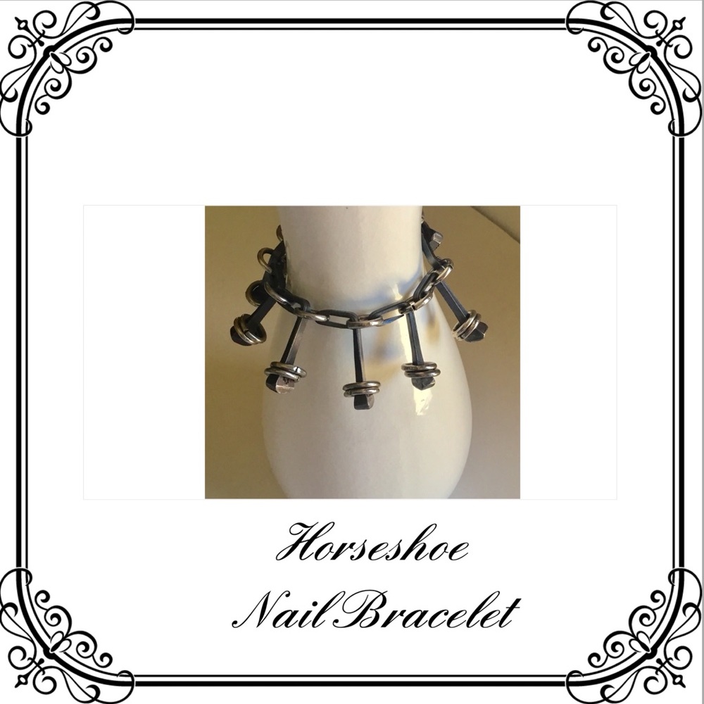 Bracelet genuine horseshoe nails♦️